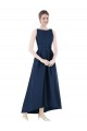 Shop Full Length Sleeveless Long Satin Bridesmaid Dress with High Low Hem Detail Ottawa