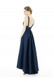 Shop Full Length Sleeveless Long Satin Bridesmaid Dress with High Low Hem Detail Ottawa