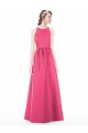 Shop Jewel Neck Keyhole Back Sleek Long Satin Bridesmaid Dress Ottawa