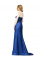 Shop Faux Wrap A-Line Long Satin Bridesmaid Dress with Draped Bodice Ottawa