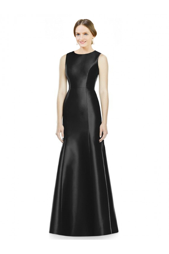 Shop Full Length Mermaid Long Satin Bridesmaid Dress with Keyhole Back Ottawa