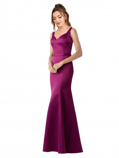 Shop Fitted Sexy Open Back Formal Satin Bridesmaids Dress with Floral Details Ottawa