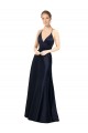 Shop Sexy Satin Bridesmaids Dress with Deep V-Neckline and Strappy Back Ottawa
