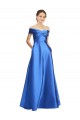 Shop Sleeveless Off the Shoulder Ball Gown Formal Satin Bridesmaid Dress / Prom Dress Ottawa