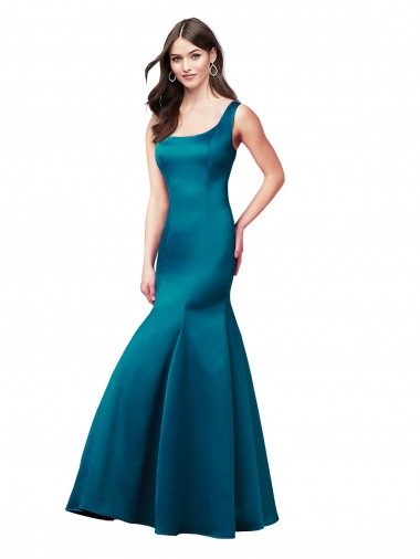 Shop Long Sleek Satin Bridesmaid Dress / Prom Dress with U-Back Ottawa