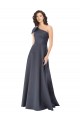 Shop Rouched One Shoulder Floor Length Formal Satin Bridesmaid Dress / Prom Dress with Bow Ottawa