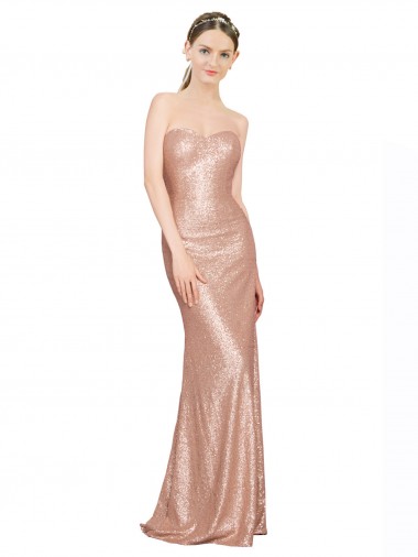 Shop Sweetheart Full Length Long Formal Sequin Bridesmaid Dress / Prom Dress Ottawa
