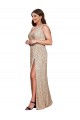 Shop Deep V-Neck Sleeveless Sparkling Formal Sequin Bridesmaid Dress / Prom Dress with Draped Cowl Back Ottawa