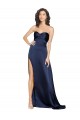 Shop Knotted Sweetheart Formal Silky Satin Bridesmaid Dress / Prom Dress with High Side Split Ottawa