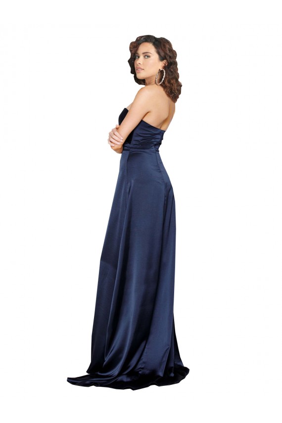 Shop Knotted Sweetheart Formal Silky Satin Bridesmaid Dress / Prom Dress with High Side Split Ottawa