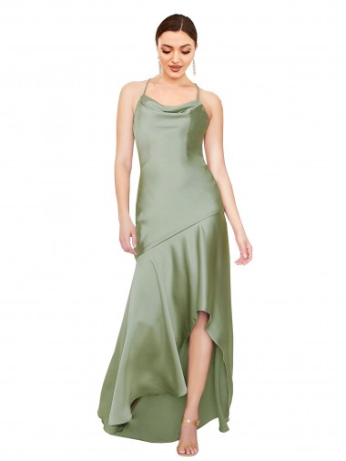 Shop Formal Silky Satin Bridesmaid Dress / Prom Dress with Bias Cut Skirt Ottawa