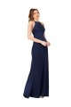 Shop High Neck Satin Bridesmaid Dress / Prom Dress with Strappy Back Ottawa