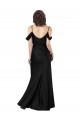 Shop Off the Shoulder Sleeves Formal Silky Satin Bridesmaid Dress / Prom Dress with Skirt Slit Ottawa