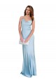 Shop Open Back with Ties Cowl Neck Sheath Formal Silky Satin Long Bridessmaid Dress Ottawa