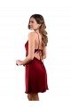 Shop Midi Length Cowl Neck Formal Silky Satin Short Cocktail Bridesmaid Dress / Prom Dress Ottawa