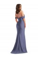 Shop Off the Shoulder Corset Formal Silky Satin Mermaid Bridesmaid Dress / Prom Dress with Side Slit Ottawa