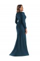 Shop Long Sleeves Draped Wrap Formal Silky Satin Mermaid Bridesmaid Dress / Prom Dress with Front Slit Ottawa