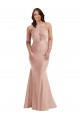 Shop Criss Cross Halter Open Back Formal Silky Satin Mermaid Bridesmaid Dress / Prom Dress Ottawa