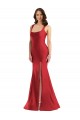 Shop Square Neck Formal Silky Satin Mermaid Bridesmaid Dress / Prom Dress with Side Slit Ottawa