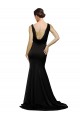 Shop V-Neck Full Length Formal Silky Satin Bridesmaid Dress / Prom Dress with Soft Cowl Neck and Sweep Train Ottawa