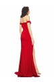 Shop Off the Shoulder Sweetheart Bustier Style Formal Silky Satin Bridesmaid Dress / Prom Dress with Side Split Ottawa