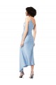 Shop Midi Length Short Formal Silky Satin Bridesmaid Dress / Cocktail Prom Dress with Asymmetric Neckline and High Side Split Ottawa