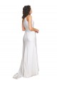 Shop One Shoulder Floor Length Silky Satin Wedding Dress with Side Slit Ottawa