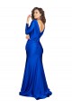 Shop Deep V-Neck Long Sleeves Formal Silky Satin Bridesmaid Dress / Prom Dress Ottawa
