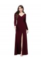 Shop Long Sleeves Spandex Bridesmaid Gown with Front Slit Ottawa