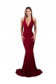 Shop Halter Mermaid Plunge V-Neckline Open Back Bow Tie Formal Spandex Bridesmaid Dress / Prom Dress Ottawa