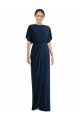 Shop Open Back Short Sleeves Draped Tulip Skirt Maxi Spandex Bridesmaid Dress / Prom Dress Ottawa