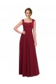 Shop Square Neck Subtle Cap Sleeeves Crepe Bridesmaid Dress / Prom Dress Ottawa