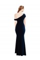Shop Draped Off the Shoulder Fitted Formal Crepe Bridesmaid Dress / Prom Dress Ottawa