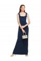Shop Scoop Neck with Ruffles Long Formal Crepe Bridesmaid Dress / Prom Dress with Back Slit Ottawa