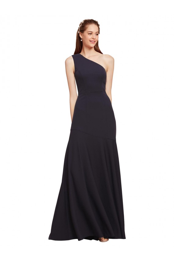 Shop Fit and Flare Formal Crepe Bridesmaid Dress / Prom Dress with One Shoulder Ottawa