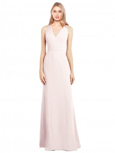 Shop V-Neck Keyhole Back Crepe Trumpet Bridesmaid Dress / Prom Dress Ottawa