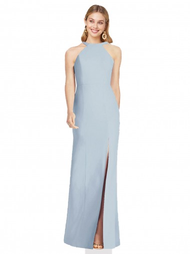 Shop High Neck Backless Formal Crepe Trumpet Bridesmaid Dress Ottawa