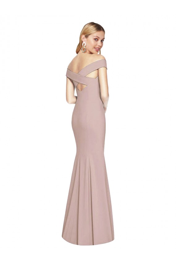 Shop Off the Shoulder Criss Cross Back Trumpet Bridesmaid Dress / Prom Dress Ottawa