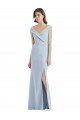 Shop Romantic Off the Shoulder Long Maxi Bridesmaid Dress with Side Slit Ottawa