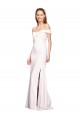 Shop Criss Cross Off the Shoulder Formal Crepe Bridesmaid Dress / Prom Dress with Side Slit Ottawa