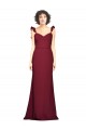 Shop Crepe Slip Bridesmaid Dress / Prom Dress with Ruffled Straps Ottawa