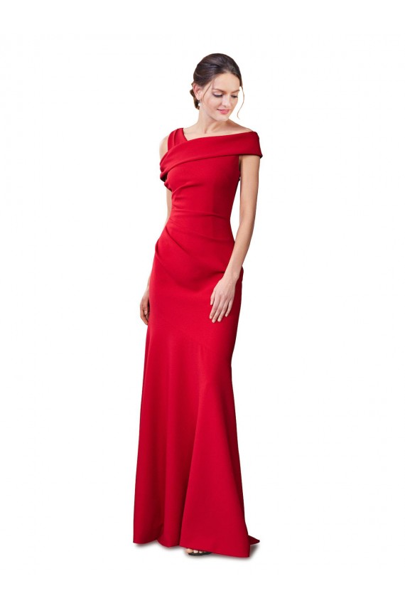 Shop Sleeveless Ruched Formal Crepe Mermaid Bridesmaid Dress / Prom Dress with Off The Shoulder Detail Ottawa