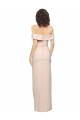 Shop Off the Shoulder Long Formal Crepe Bridesmaid Dress / Prom Dress with Waist Tie and Slit Ottawa