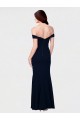 Shop Mermaid Off the Shoulder Long Formal Crepe Bridesmaid Dress / Prom Dress with Low Back Ottawa