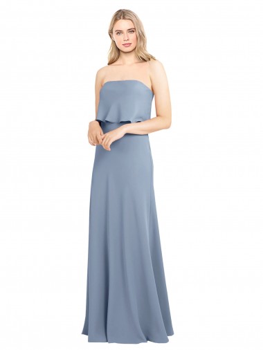Shop High Neck Sheath Sleeveless Stretch Formal Crepe Bridesmaid Dress / Prom Dress Ottawa
