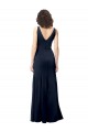 Shop Classic V-Neck Long Stretch Formal Crepe Bridesmaid Dress / Prom Dress with V-Back Ottawa