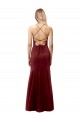 Shop Fit and Flare Halter Neckline Stretch Formal Crepe Bridesmaid Dress / Prom Dress with Strappy Back Ottawa