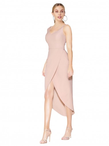 Shop Knee Length Short Formal Crepe Bridesmaid Dress / Prom Dress Ottawa