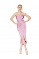 Shop High Neck Spaghetti Straps Short Formal Cocktail Crepe Bridesmaid Dress / Prom Dress Ottawa
