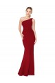 Shop One Shoulder Long High Neck Sleeveless Mermaid Formal Crepe Bridesmaid Dress / Prom Dress Ottawa